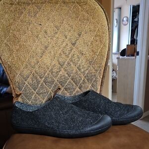 Huckberry Greys Wool Outdoor Mule Slippers Shoes Slip On Black